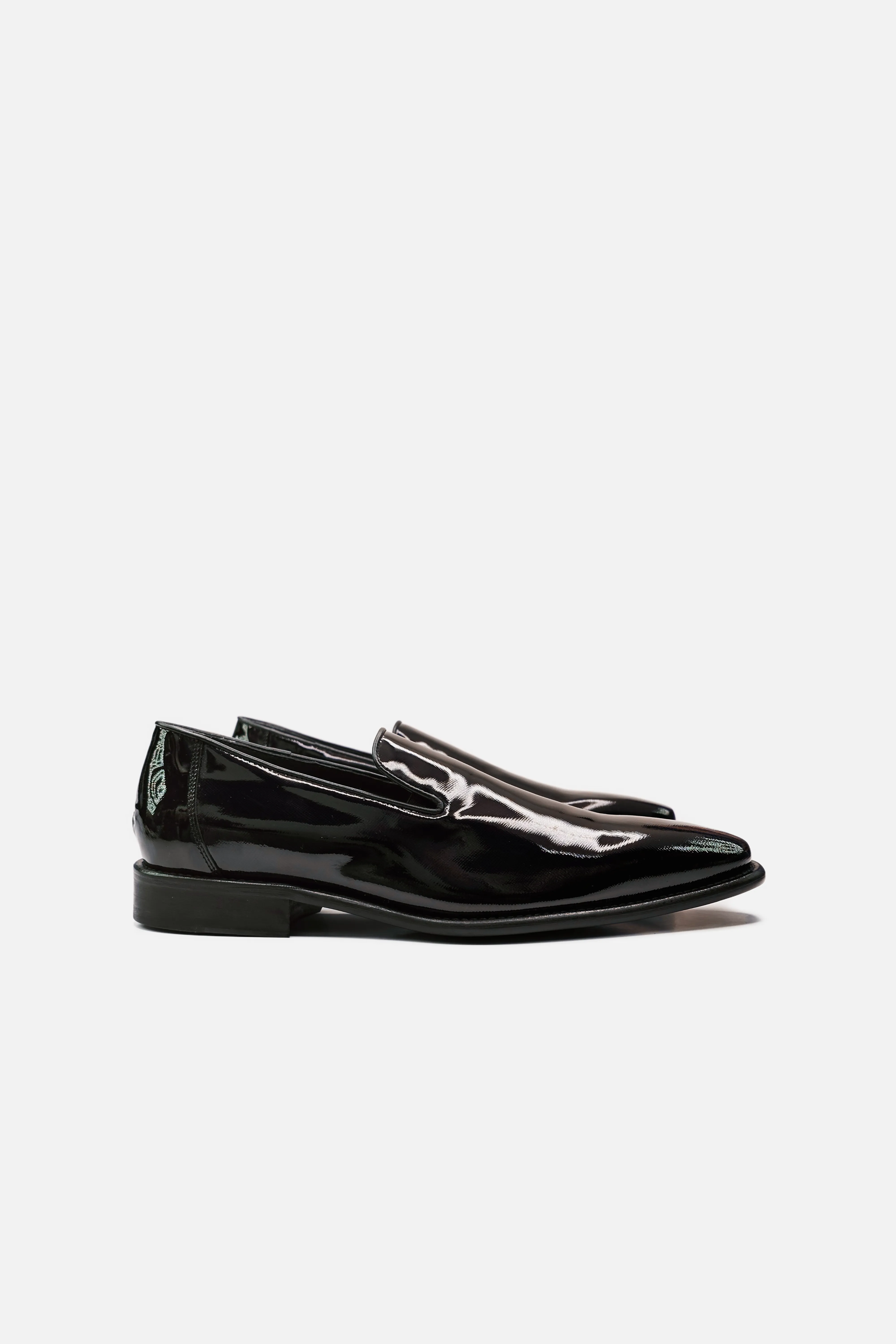 Zeri Patent Leather Tuxedo Shoes Long Shift