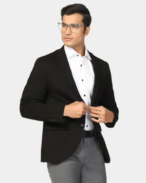 Formal Black Textured Blazer - Dylan Quick Dry Technology