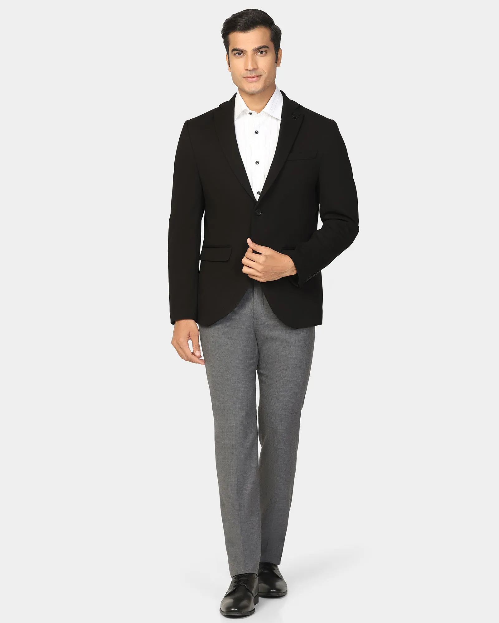 Formal Black Textured Blazer - Dylan WaterproofDesign NoiseFreeMaterial