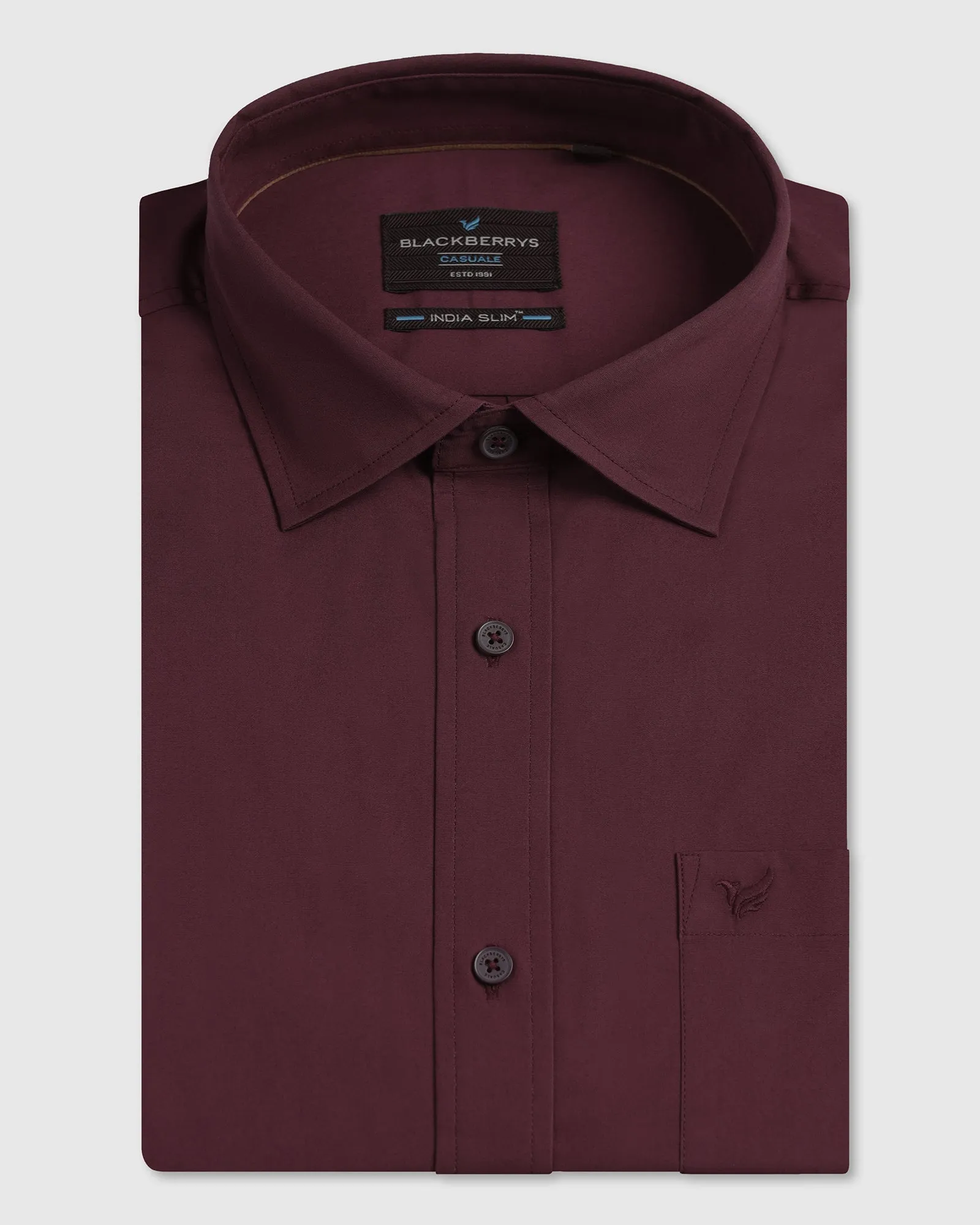 Cherry Lacquer Solid Shirt - Lujo Midweight Textile Holiday Outfit