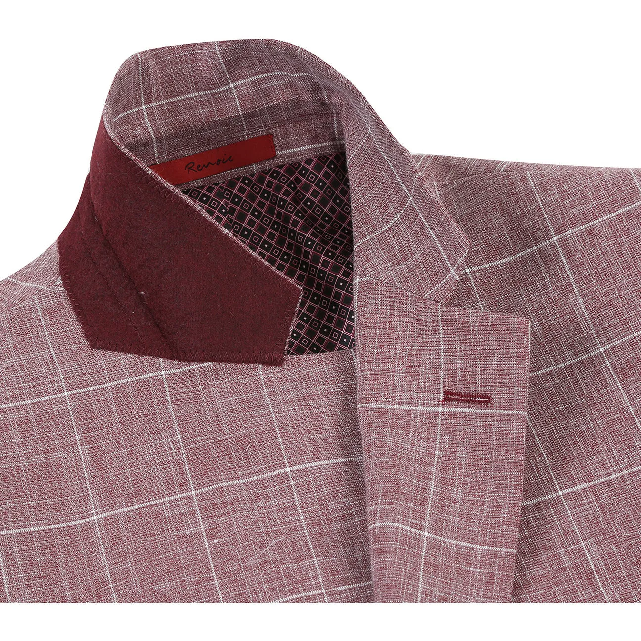 Alessandro Vitello by Renoir Classic Fit Blazer Wine 294-31 Minimal Aesthetic Modular Design