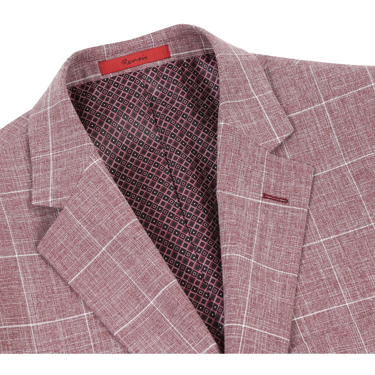Lightweight Construction Alessandro Vitello by Renoir Classic Fit Blazer Wine 294-31