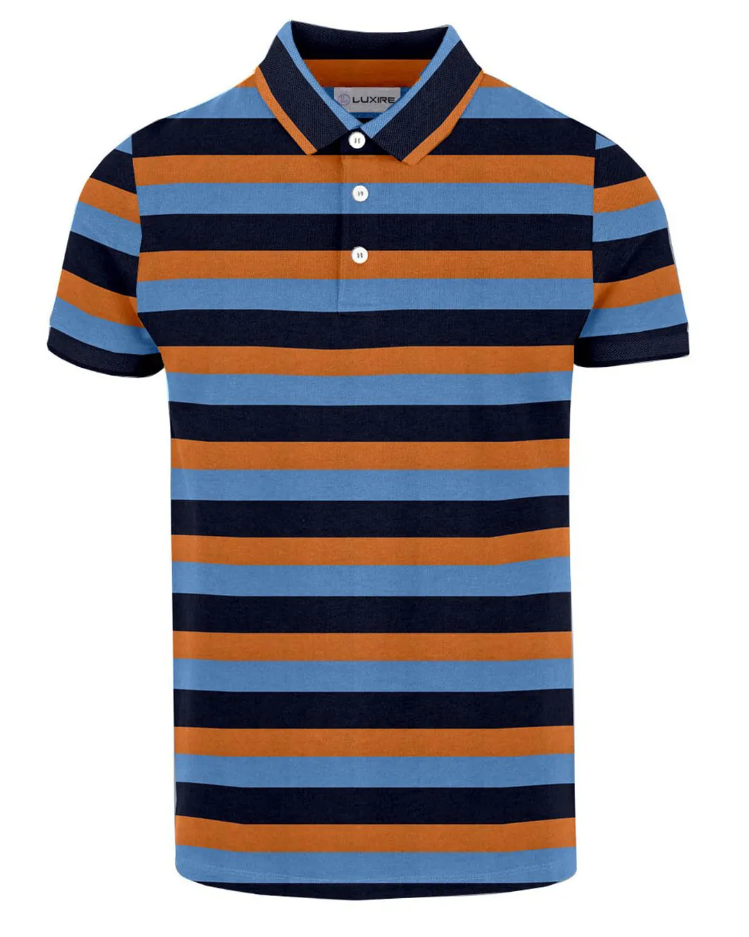 Urban Style Navy Orange Blue Stripes T-shirt