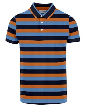 Urban Style Navy Orange Blue Stripes T-shirt