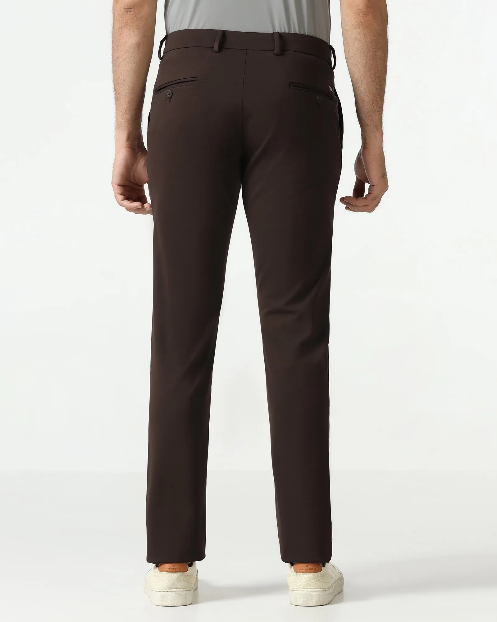 Casual Layer Brown Techpro Solid Khakis - Ziea