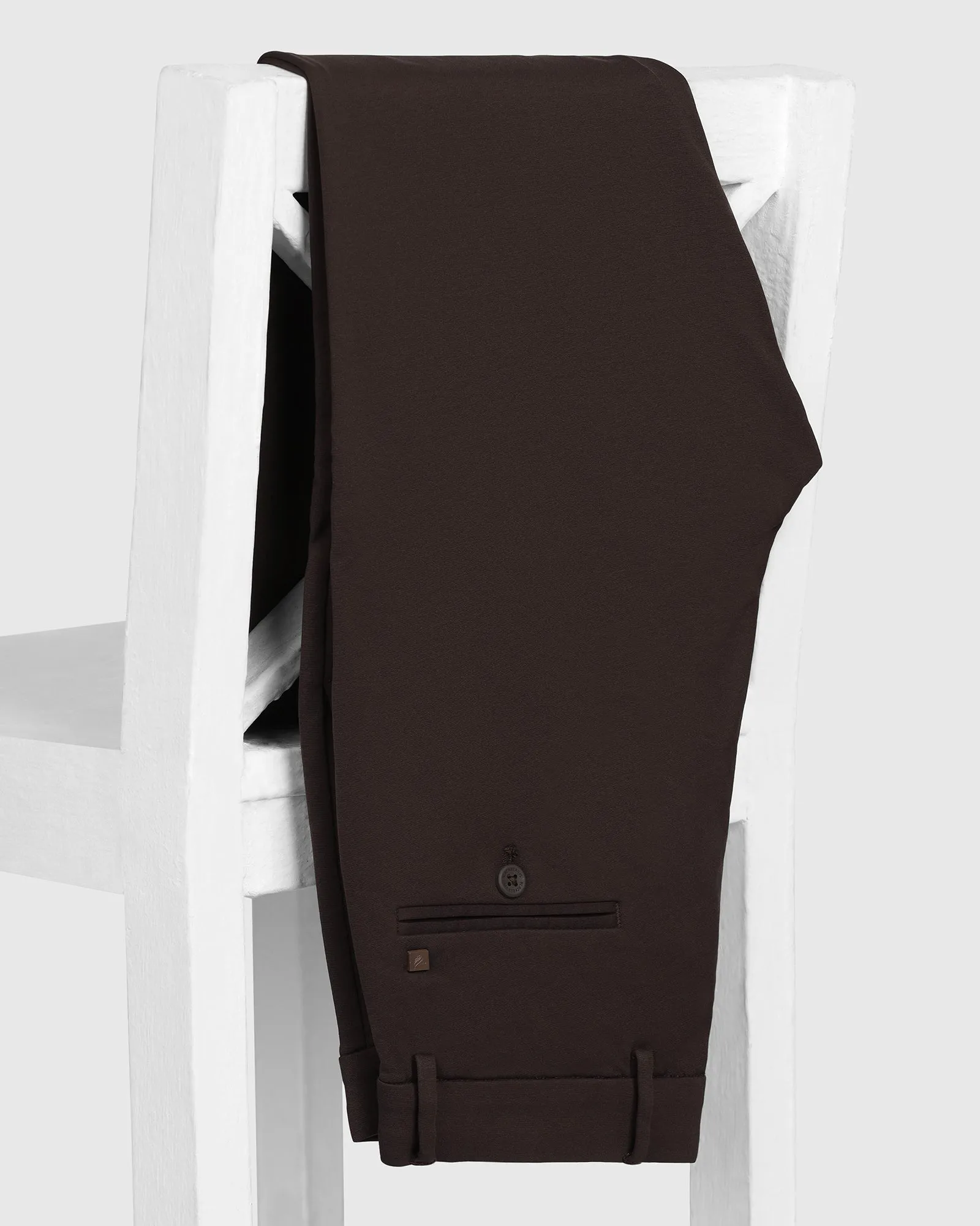 Timeless Comfort Wear Brown Techpro Solid Khakis - Ziea