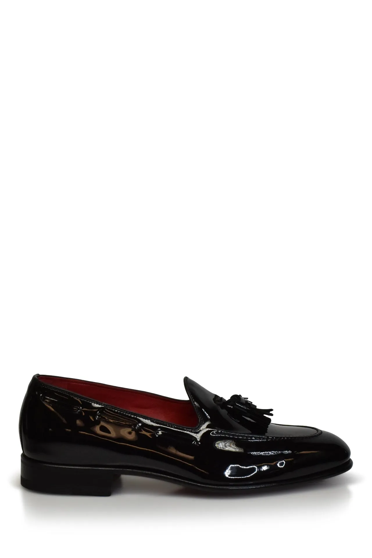 Patent Leather Cary Formal Tuxedo Loafer in Black Autumn Cool Color Pop