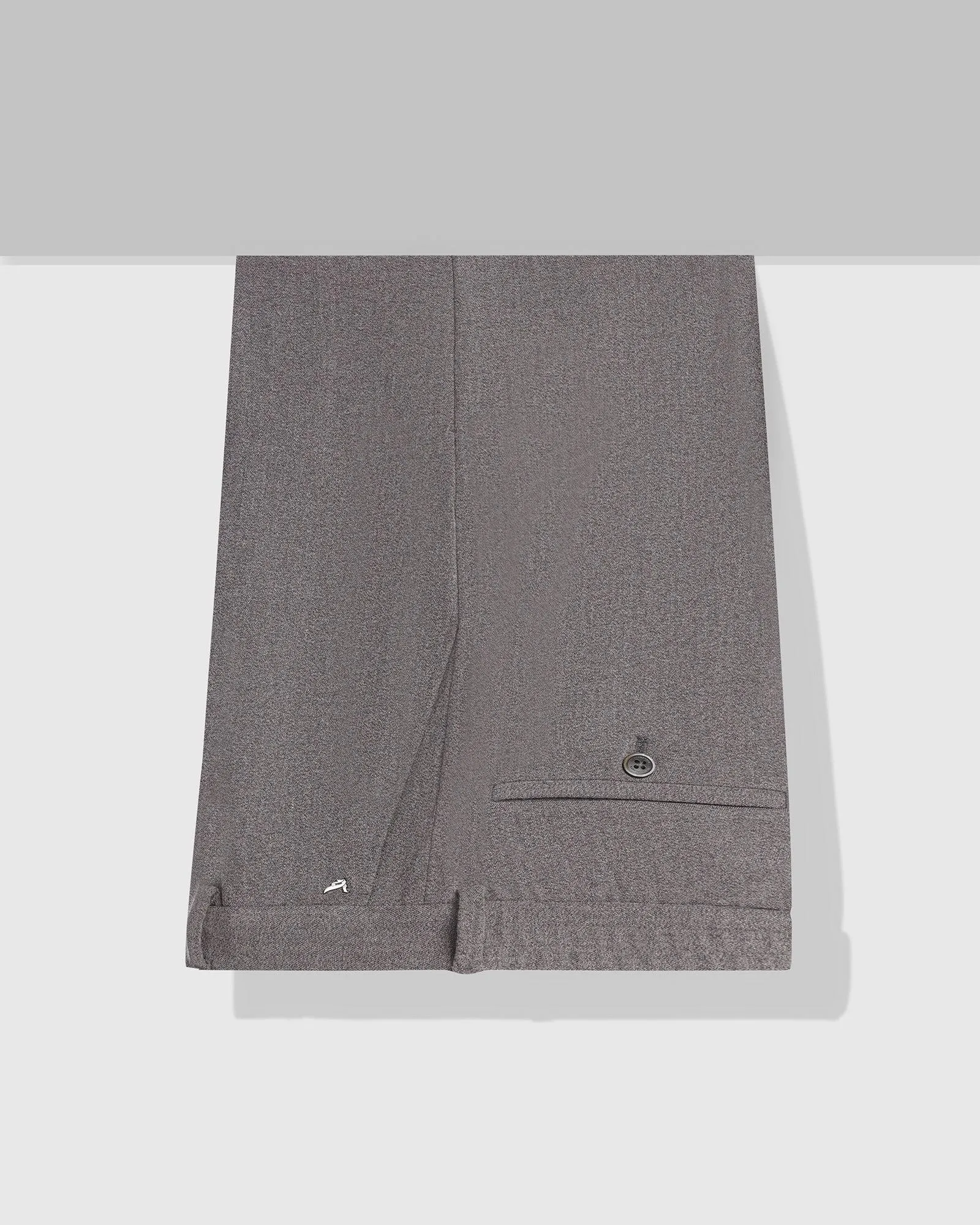 Sneaker Fit Charcoal Textured Pant - Carens Form Fitting