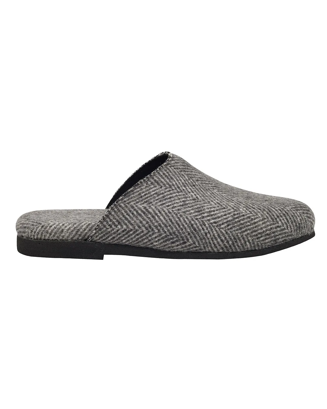 Suede-Cashmere Slippers Grey Fiber Mix