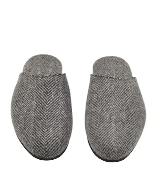 Rain Step Durable Build Suede-Cashmere Slippers Grey