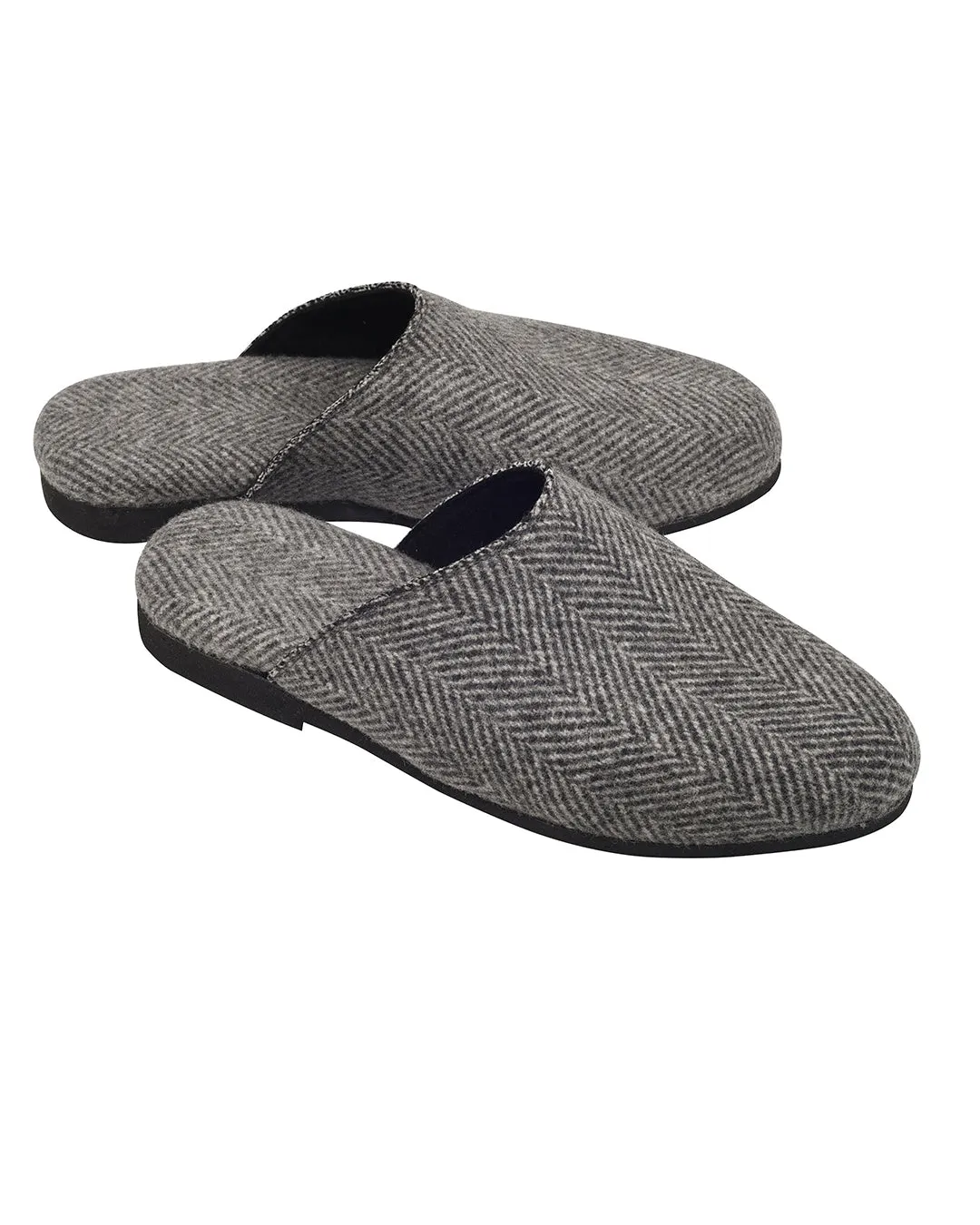 Suede-Cashmere Slippers Grey Ultra Light Airport Travel Garden Mood