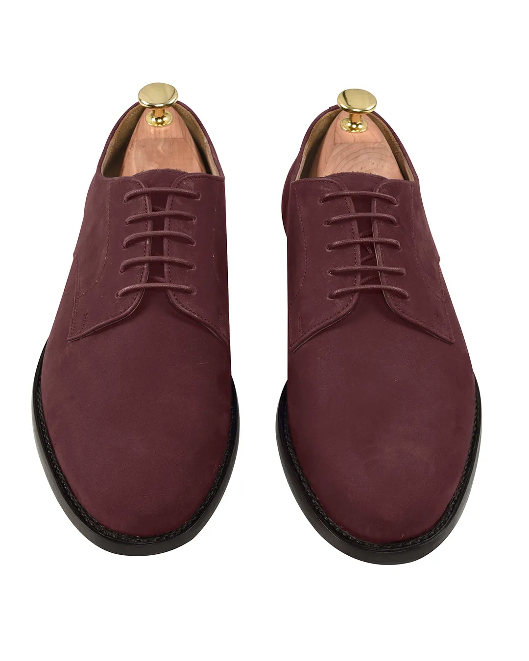 Cushioned heel Best Seller Nubuck Derby Burgundy