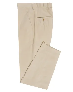 Easy Access Light Khaki Cotton Dress Pant