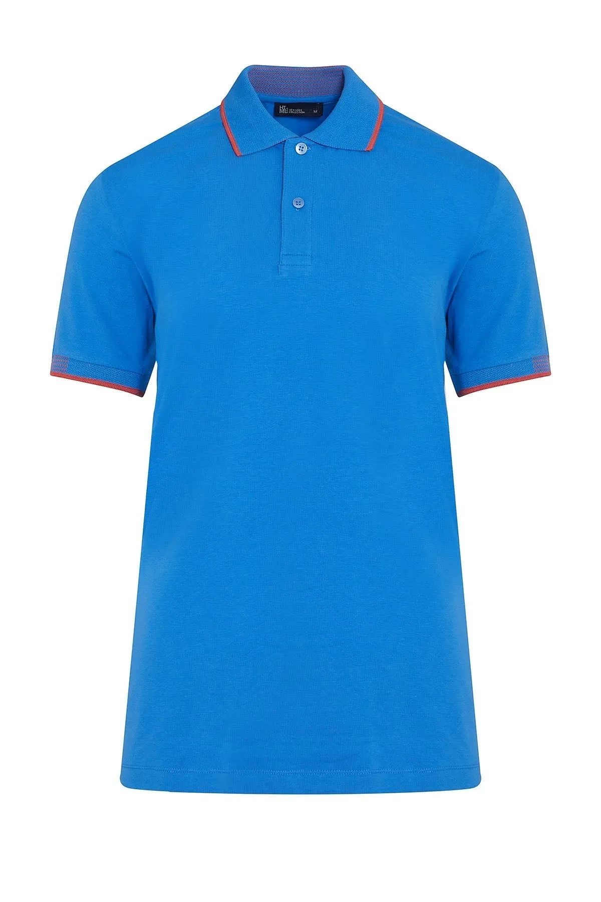 All Day Comfort Stylish Choice Slim Fit Basic Cotton Blend Blue Polo T-Shirt