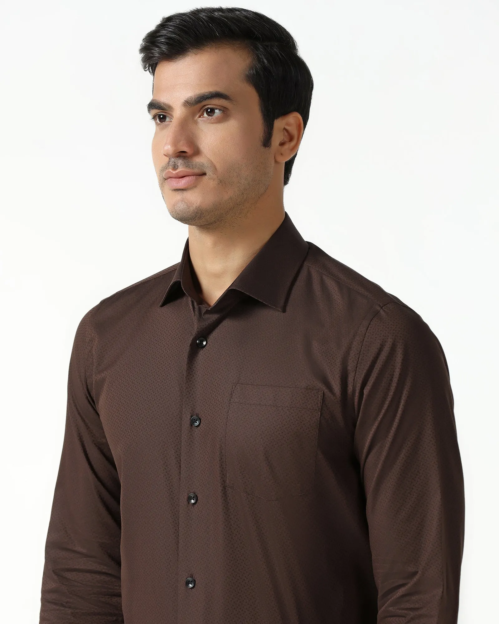 Coastal Vibes Chocolate Sauce Textured Shirt - Regard