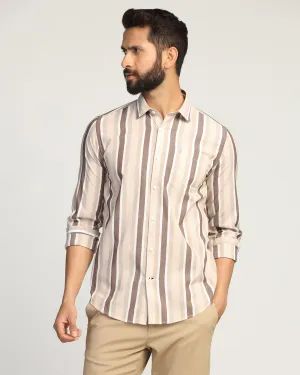 Eco Friendly Material Moisture wicking Casual Brown Stripe Shirt - Montag