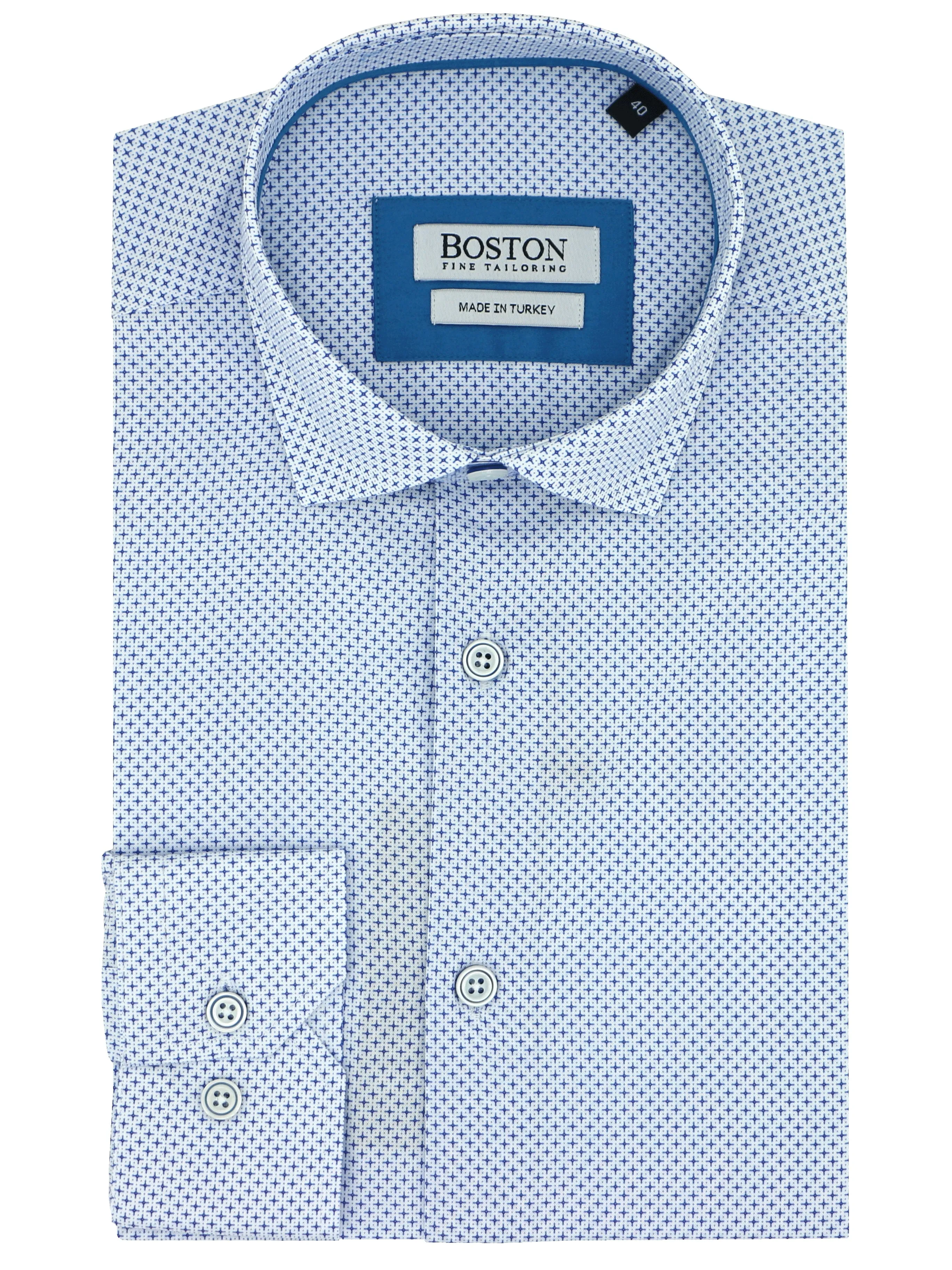 Summer Fashion Liberty Casual Blue Cross Print Shirt