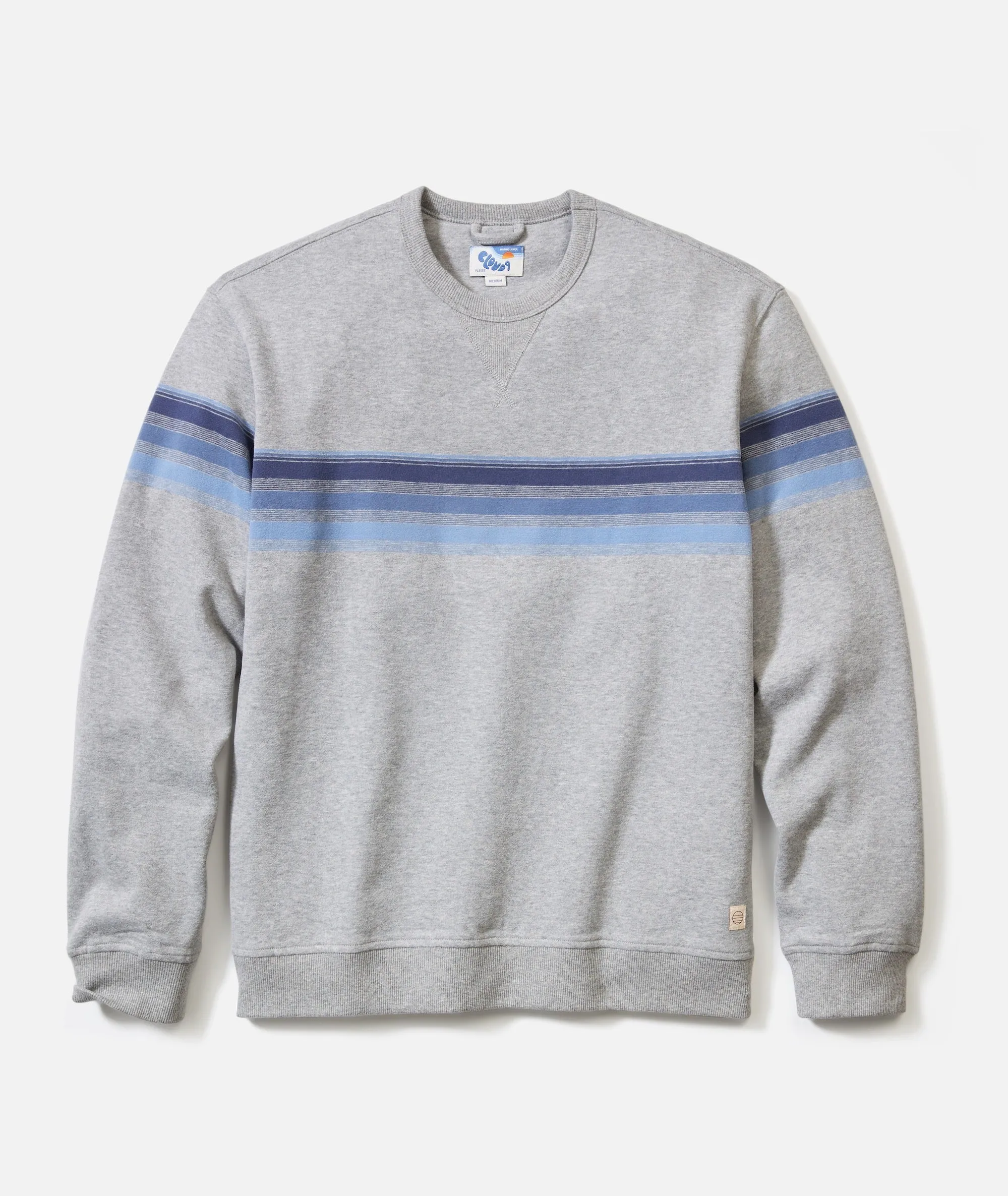 Stylish Hat Basic Wear Cloud 9 Fleece Crew - Grey Stripe
