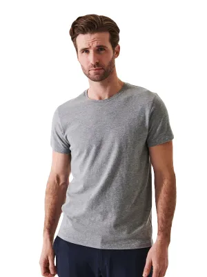 Unique Design Iconic Pima Cotton Stretch Crew T-Shirt - Grey