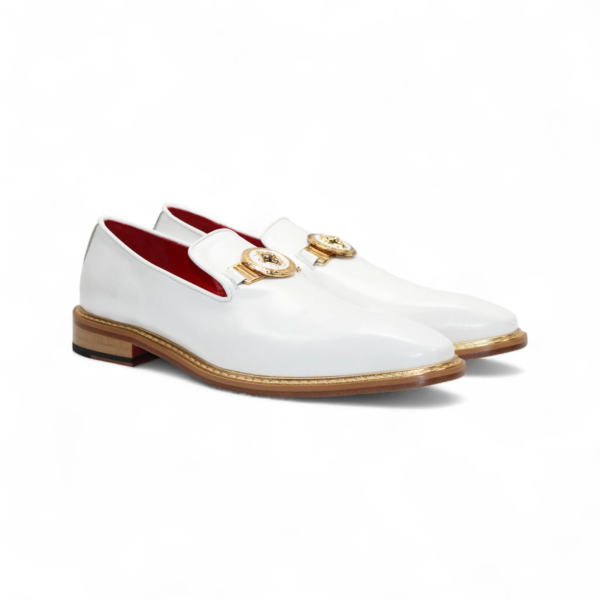 Emilio Franco Couture "EF102" White Shoes Curve Hug