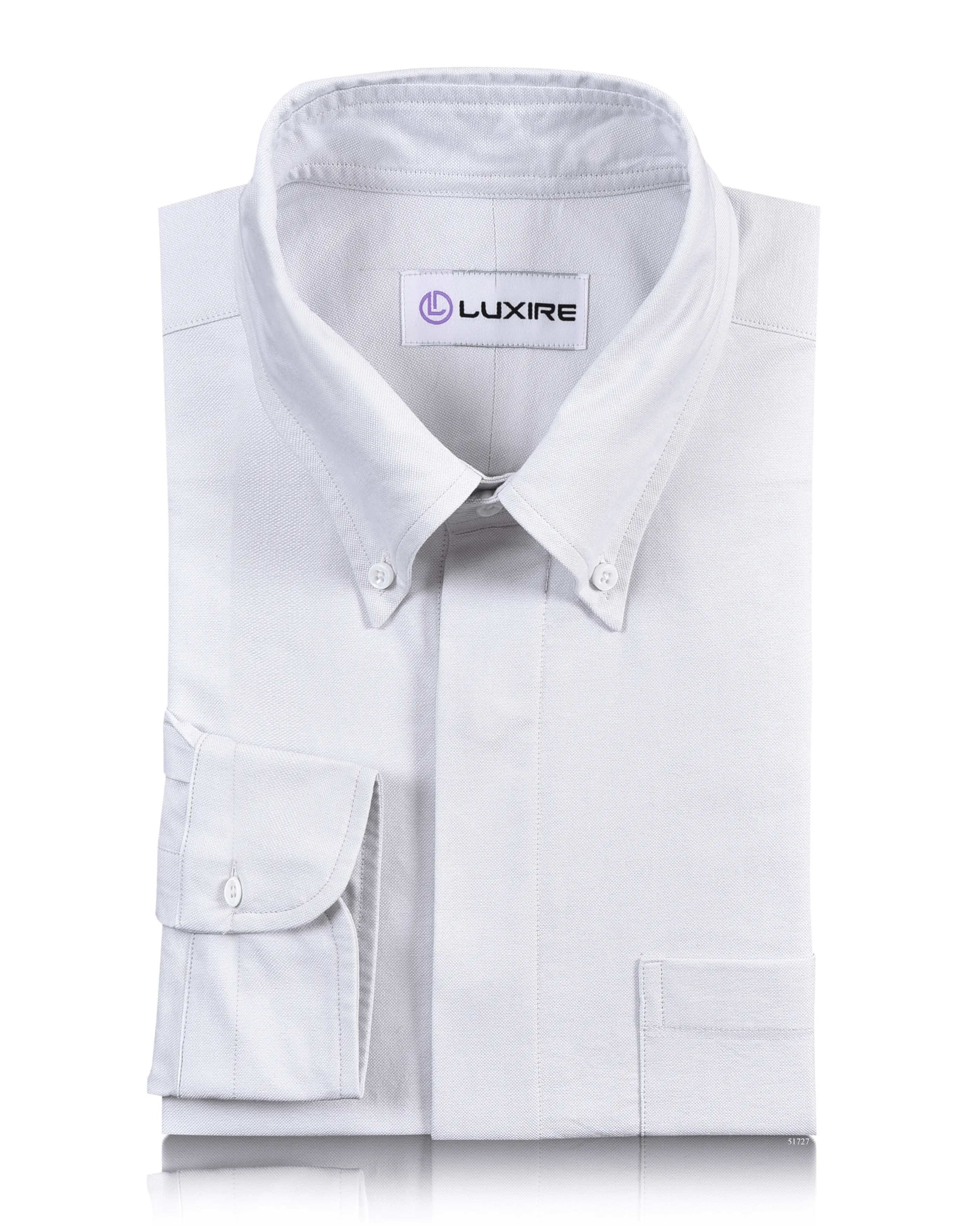 Sophisticated Style Personalized Touch Milky White Oxford Shirt