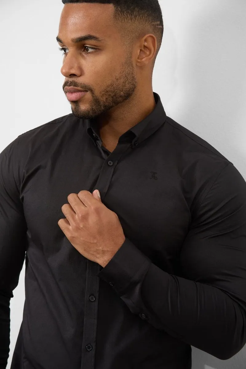 Athletic Fit Signature Shirt 2.0 in Black Work From Home