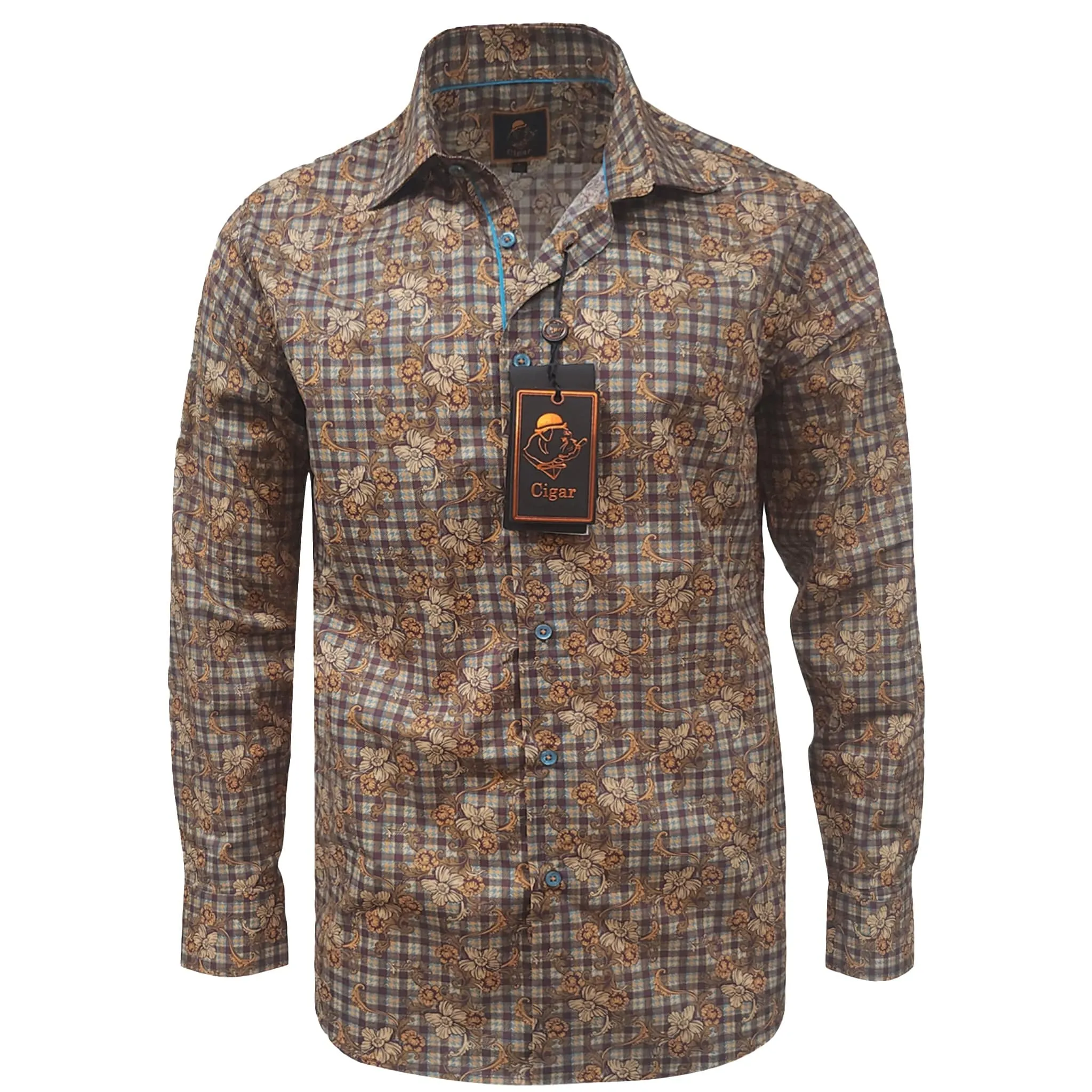 Trendsetting Design Timeless elegance Cigar Sport Shirt/S-5034