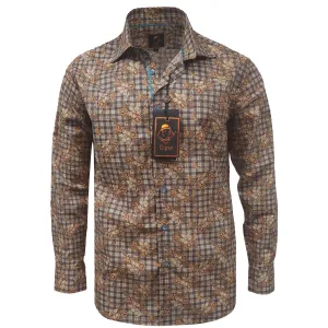 Easy Care Material Cigar Sport Shirt/S-5034