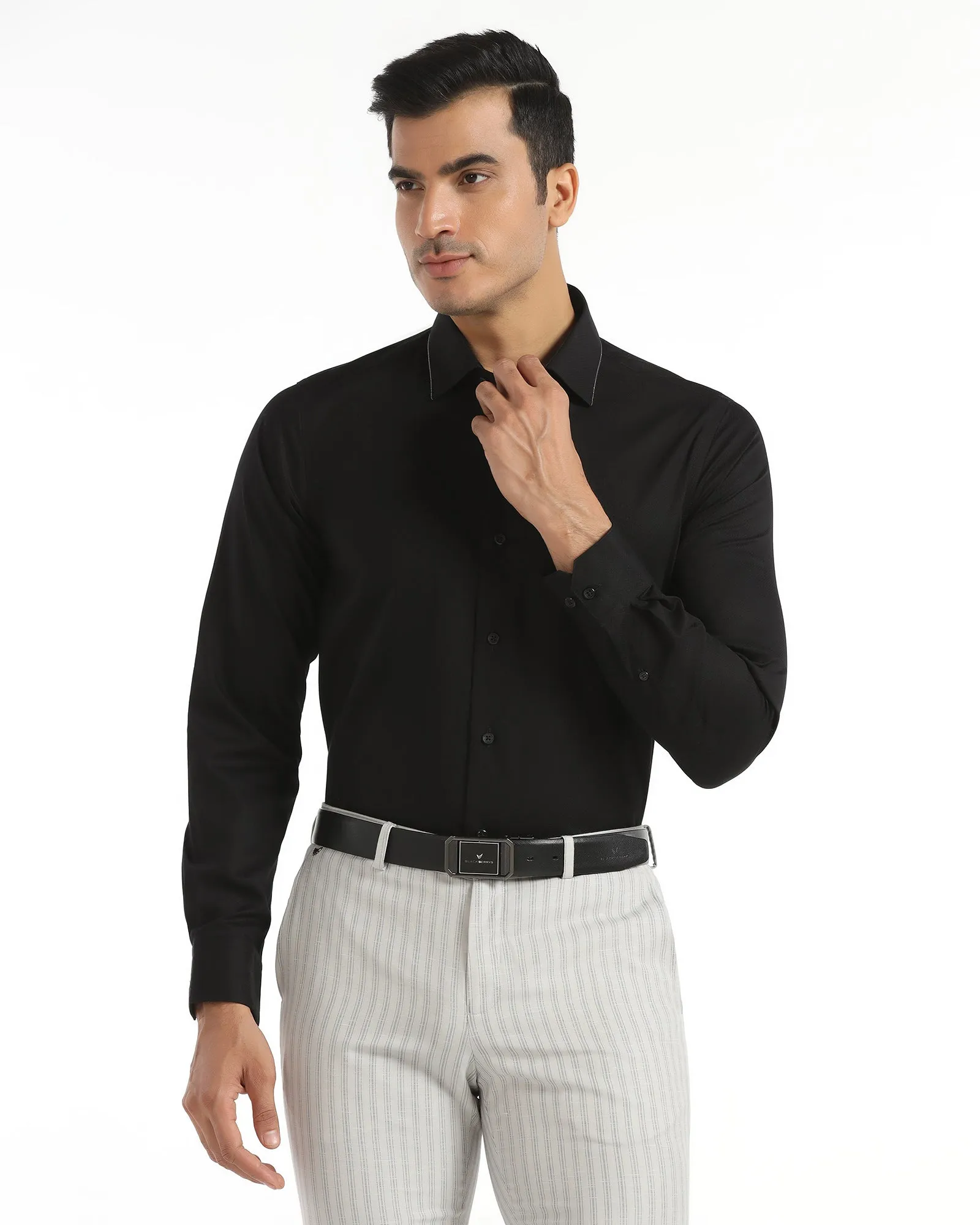 Local Favorite Formal Black Textured Shirt - Float
