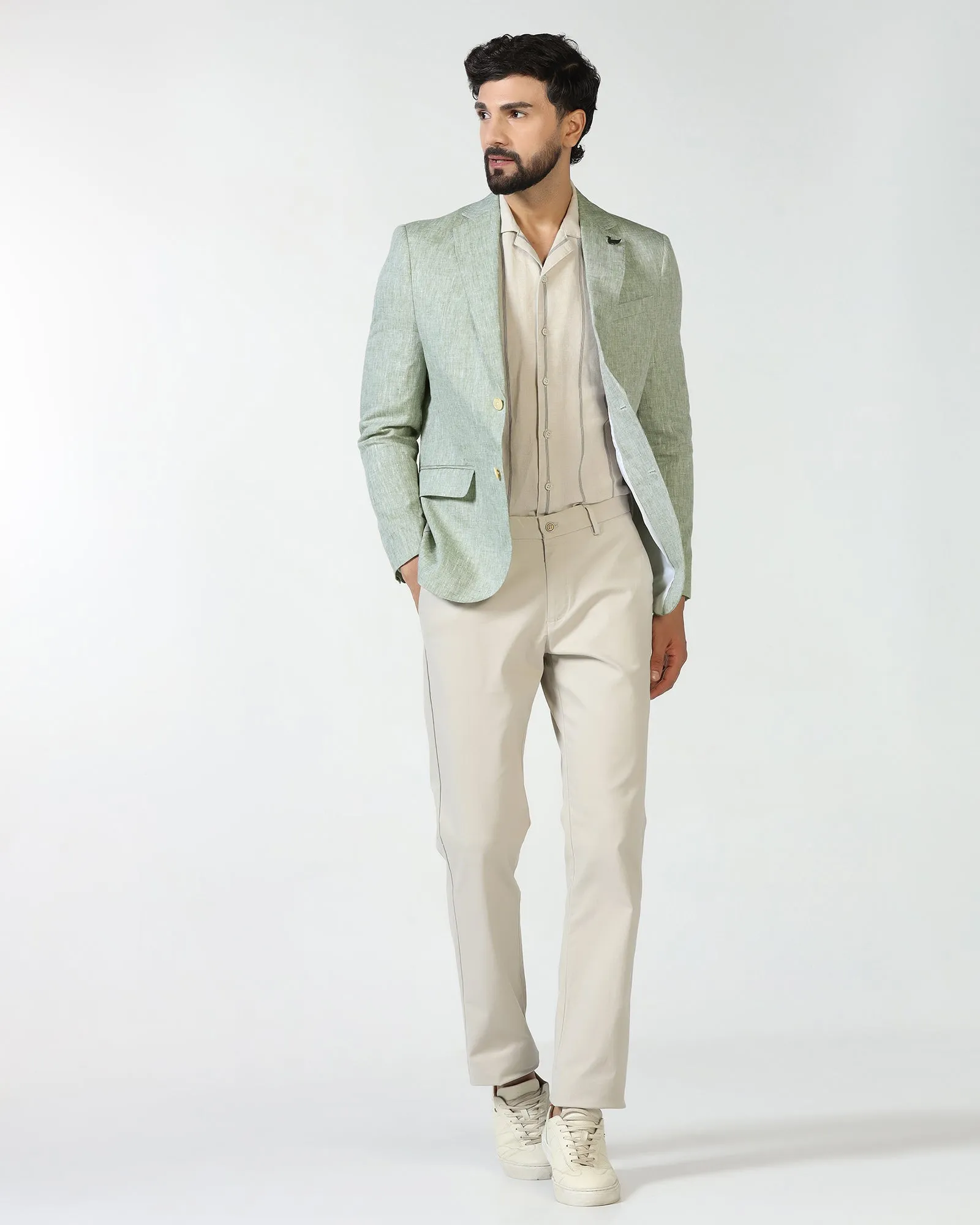 Mint Solid Blazer - Fiero MultiPocket Configuration