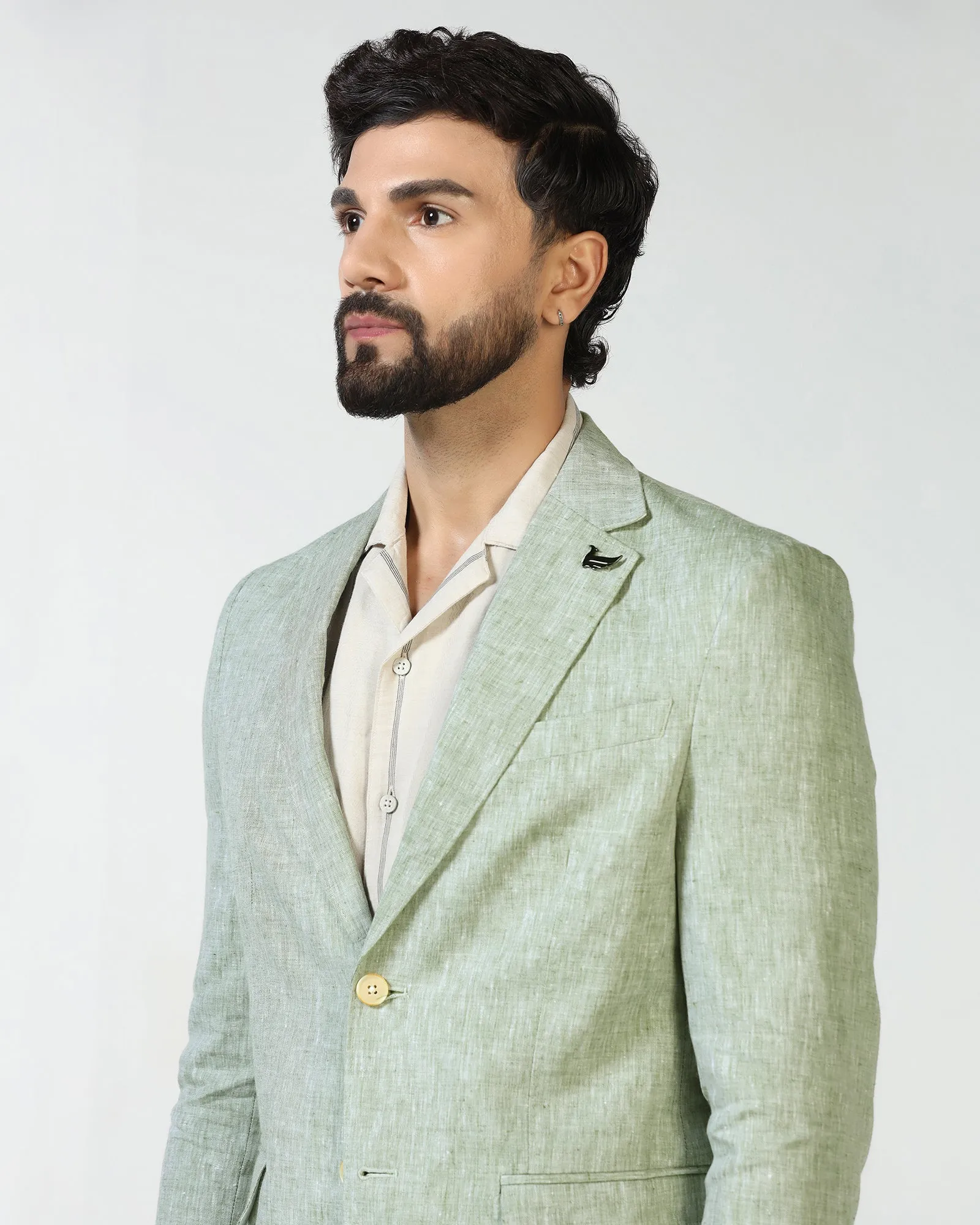 Mint Solid Blazer - Fiero VentilatedPanels Ergonomic Mobility Cut