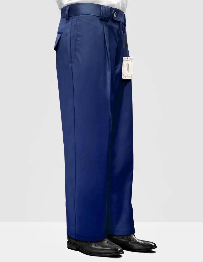 SAPPHIRE BLUE WIDE LEG DRESS PANTS Soft and Light Quick Layering