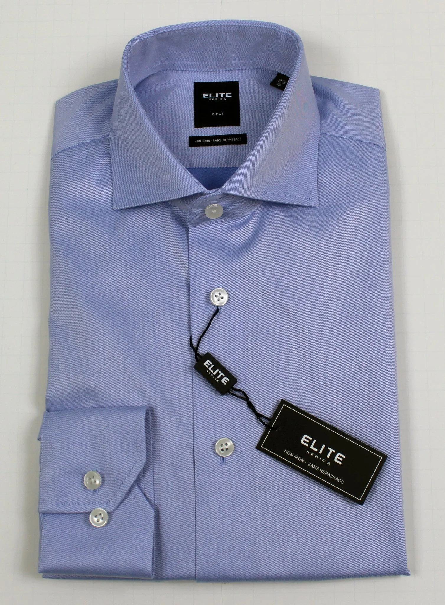 Moisture Wicking Fabric SERICA ELITE SLIM MID BLUE TWILL mix and match