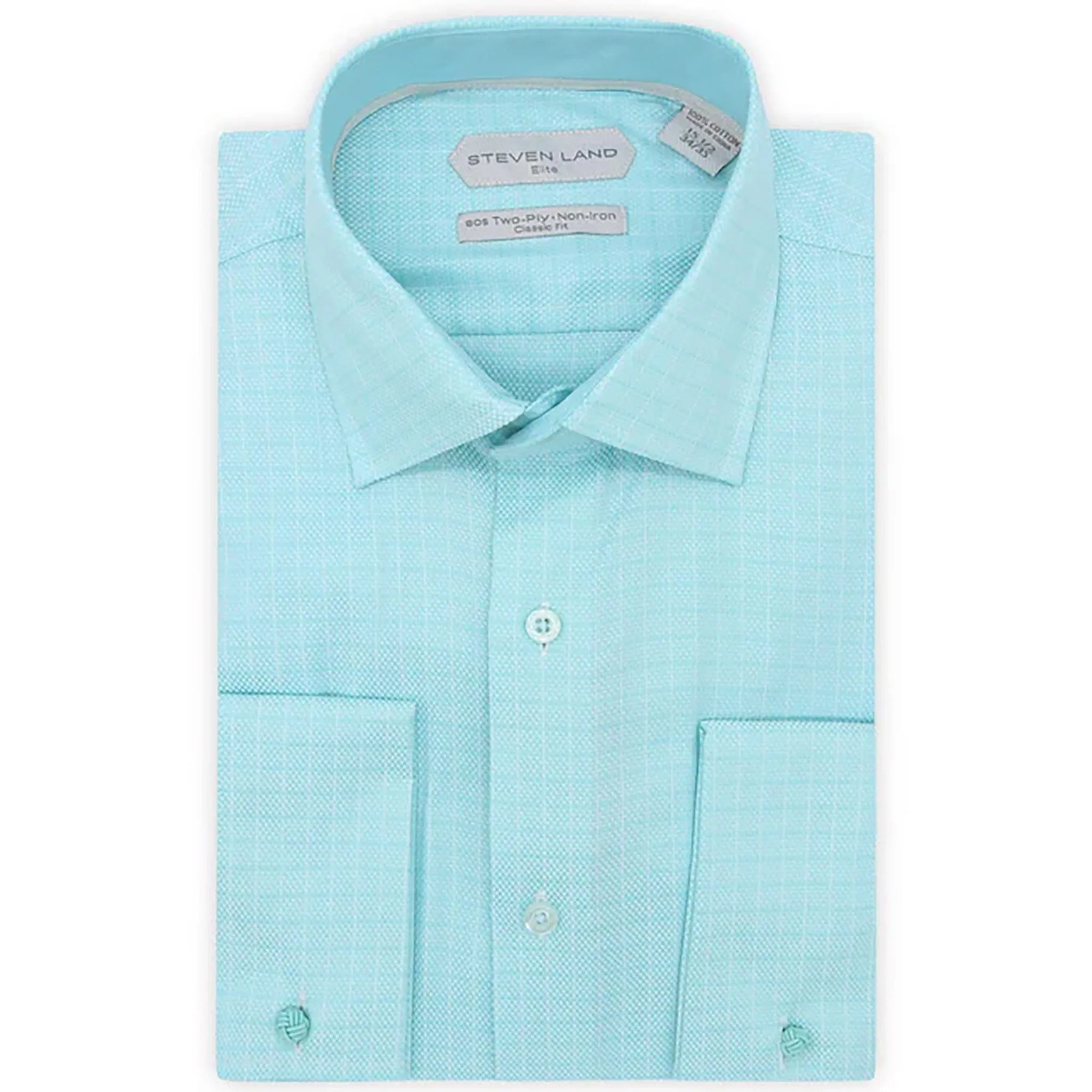 Steven Land Elite | Non Iron Weave Check Dress Shirt/Dsw2108 Summer Must-have Anti Static Treatment