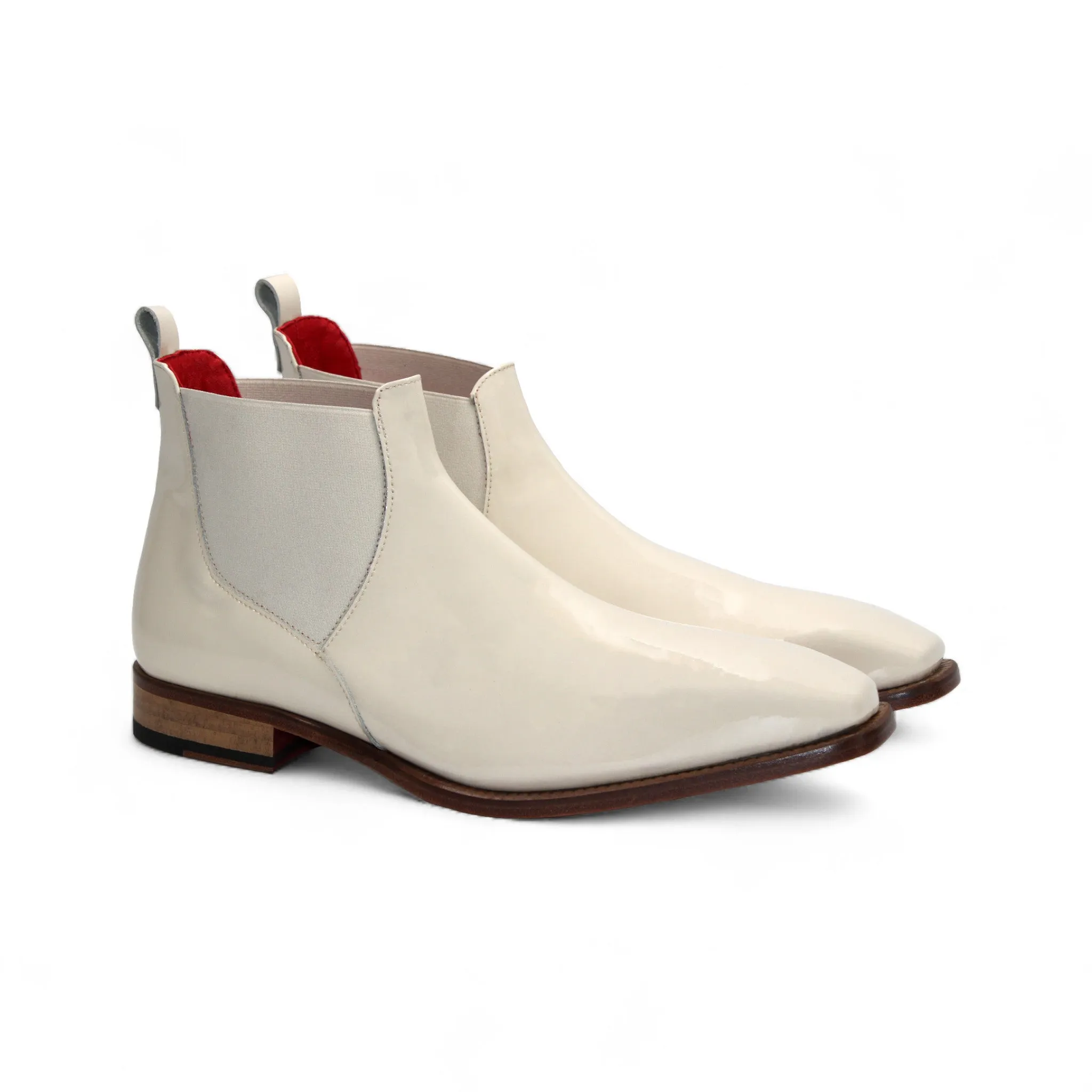 Emilio Franco "Leonardo" Cream Shoes Elastic High Arch