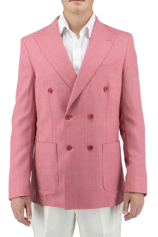 SoftshellTexture Bonded seams Tiglio Luxe Red Santorini / THP Slim Fit Half Lined, Pure Wool Jacket TL2727