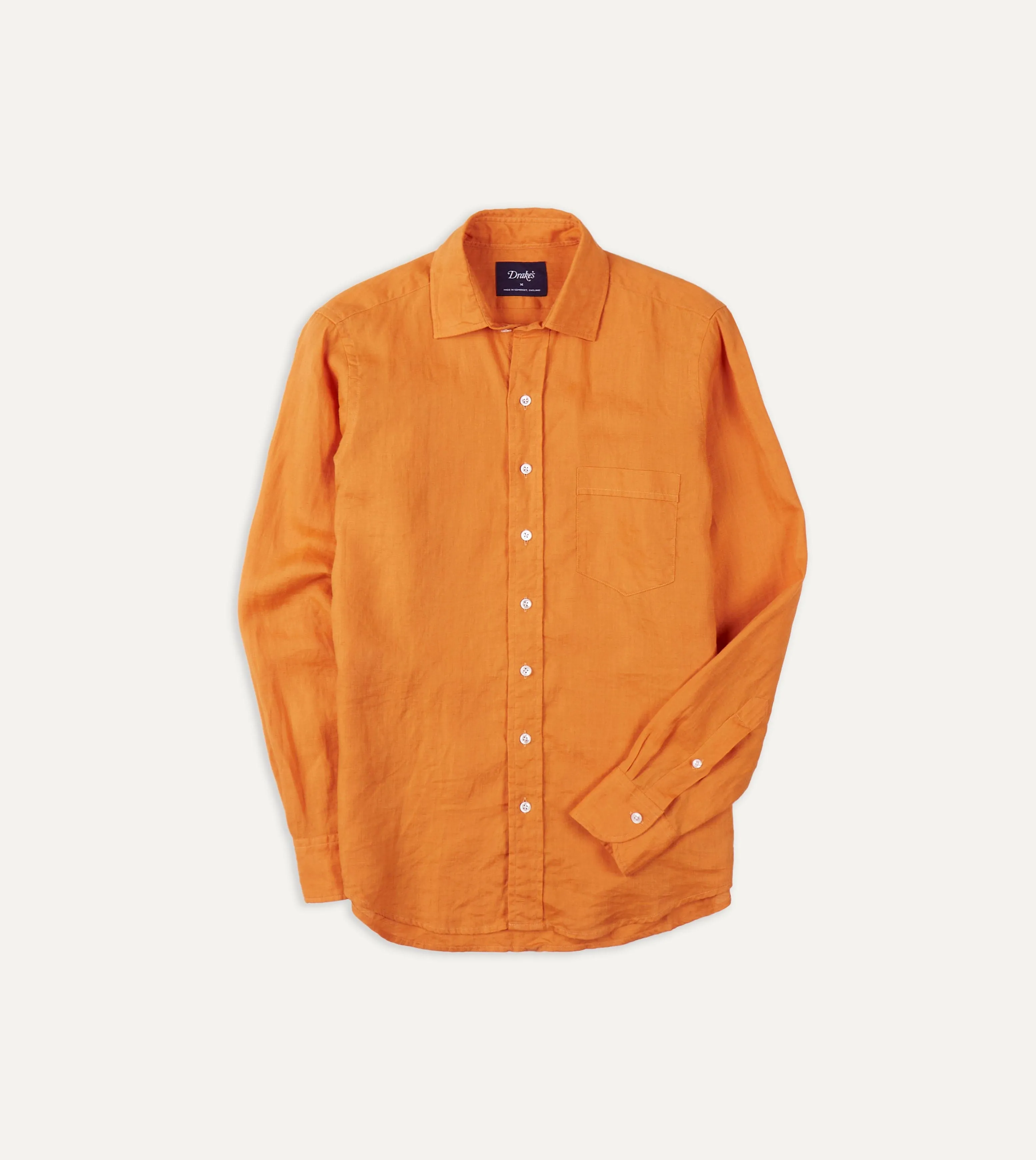Yellow Linen Spread Collar Shirt Date night Trend-Driven