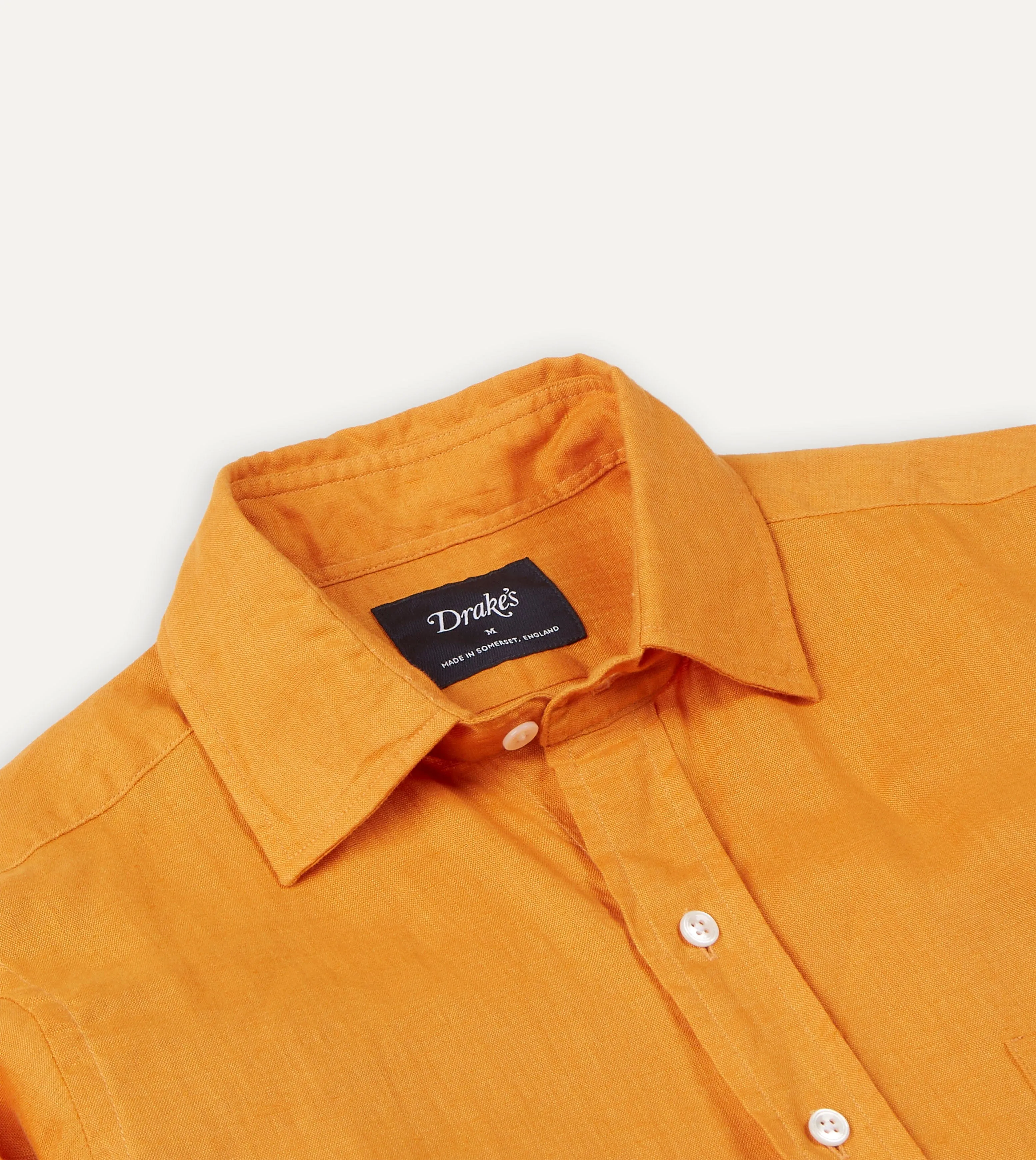 Trendsetting Gradient effect Yellow Linen Spread Collar Shirt