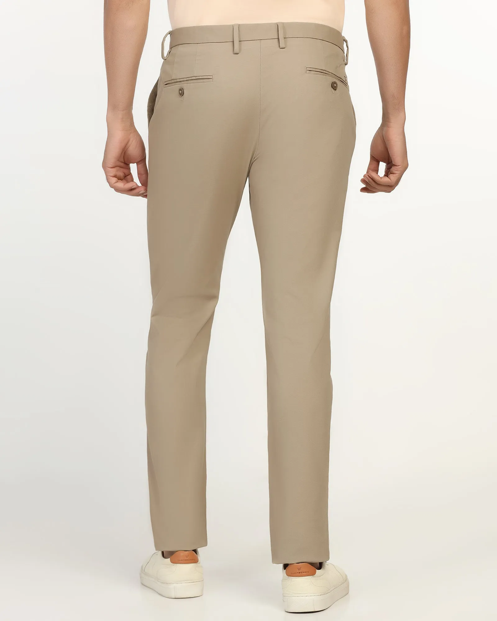 Quick Conversion Hem Slim Comfort B-95 Casual Brown Textured Khakis - Kary