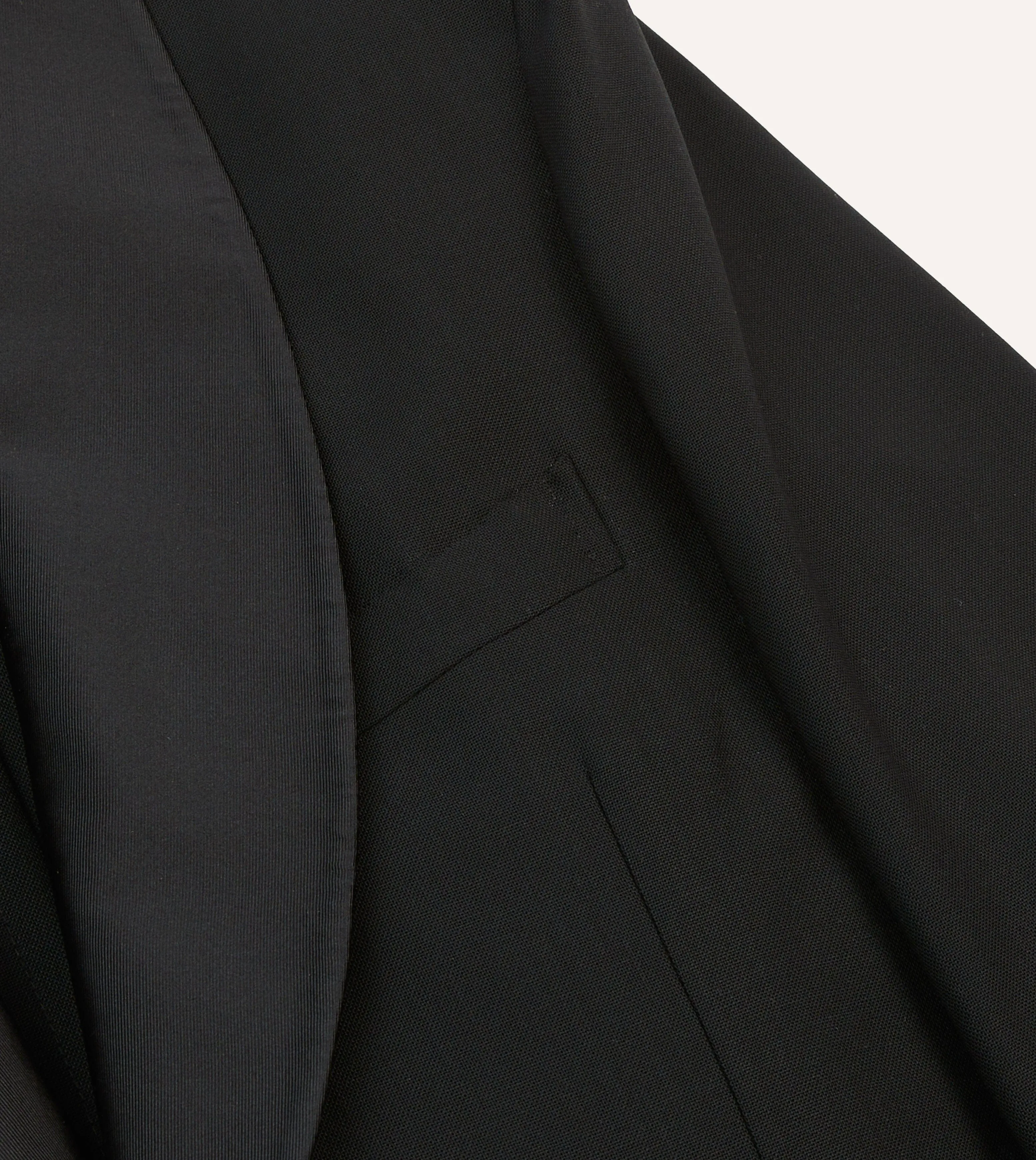 Black Wool Shawl Collar Tuxedo Blazer Durable Outer Layer Snap Closure System