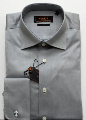 SERICA CLASSICS MID GREY TWILL FRENCH CUFF Ergonomic Sleeves HybridLayerCompatibility