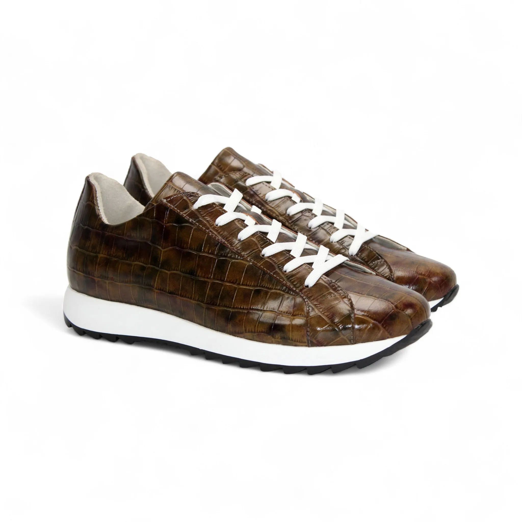 Stretch Fabric Work Commute Emilio Franco "Alfio" Green Shoes