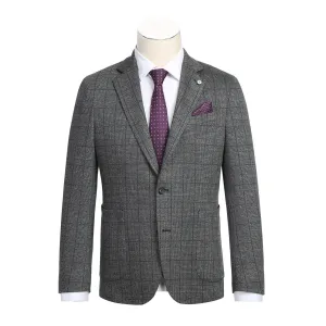 Pellagio Men's Half Canvas Blazer Gray PF23-4 Windproof Material