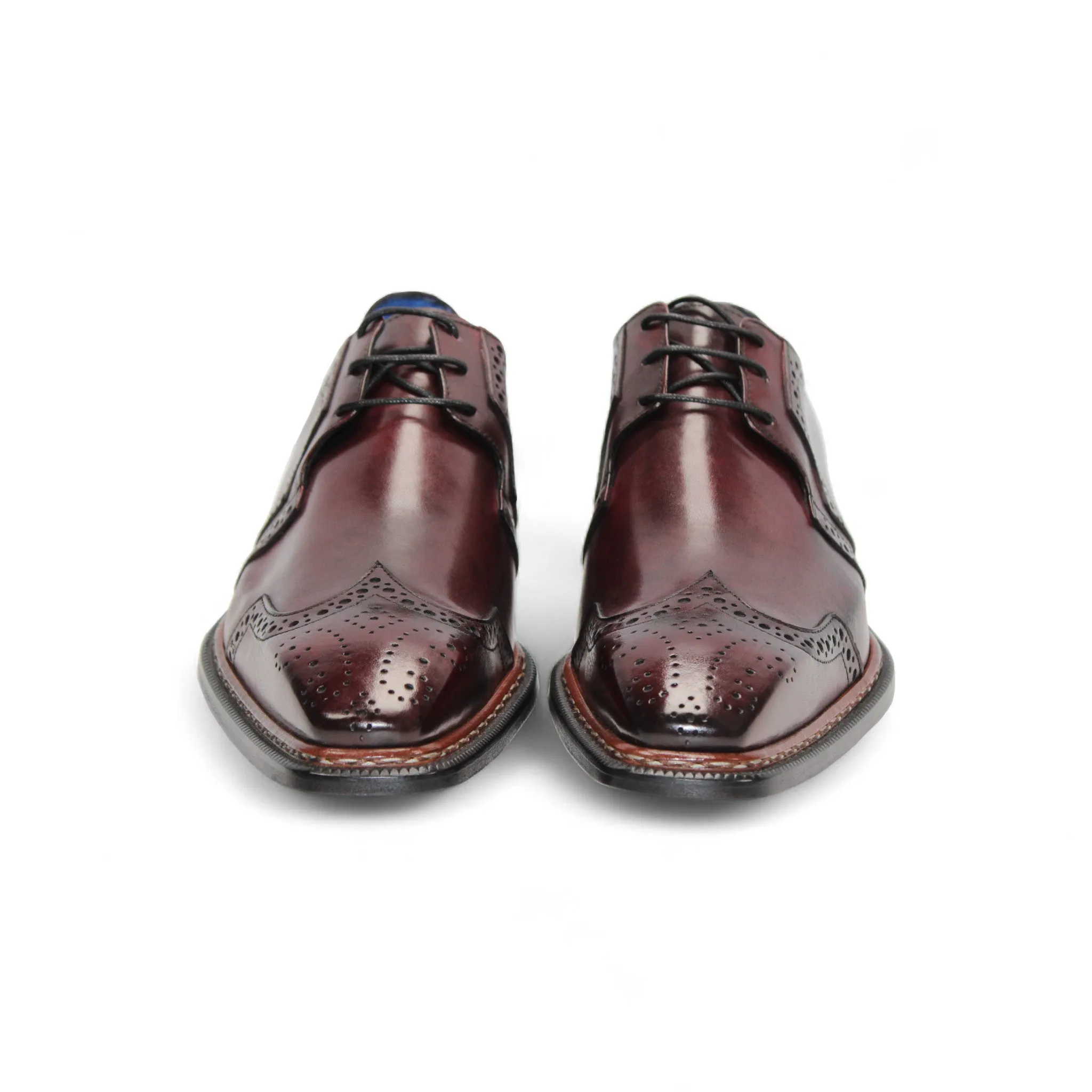 Emilio Franco "Marco" Burgundy Shoes Easy Fasten System hook and loop closure