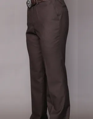BROWN MODERN FIT FLAT FRONT DRESS PANTS High Mobility