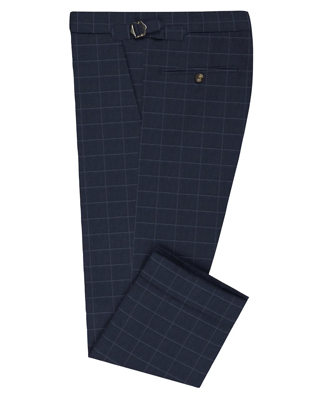 Layered Style TemperatureRegulation Loro Piana: Dark Blue Windowpane
