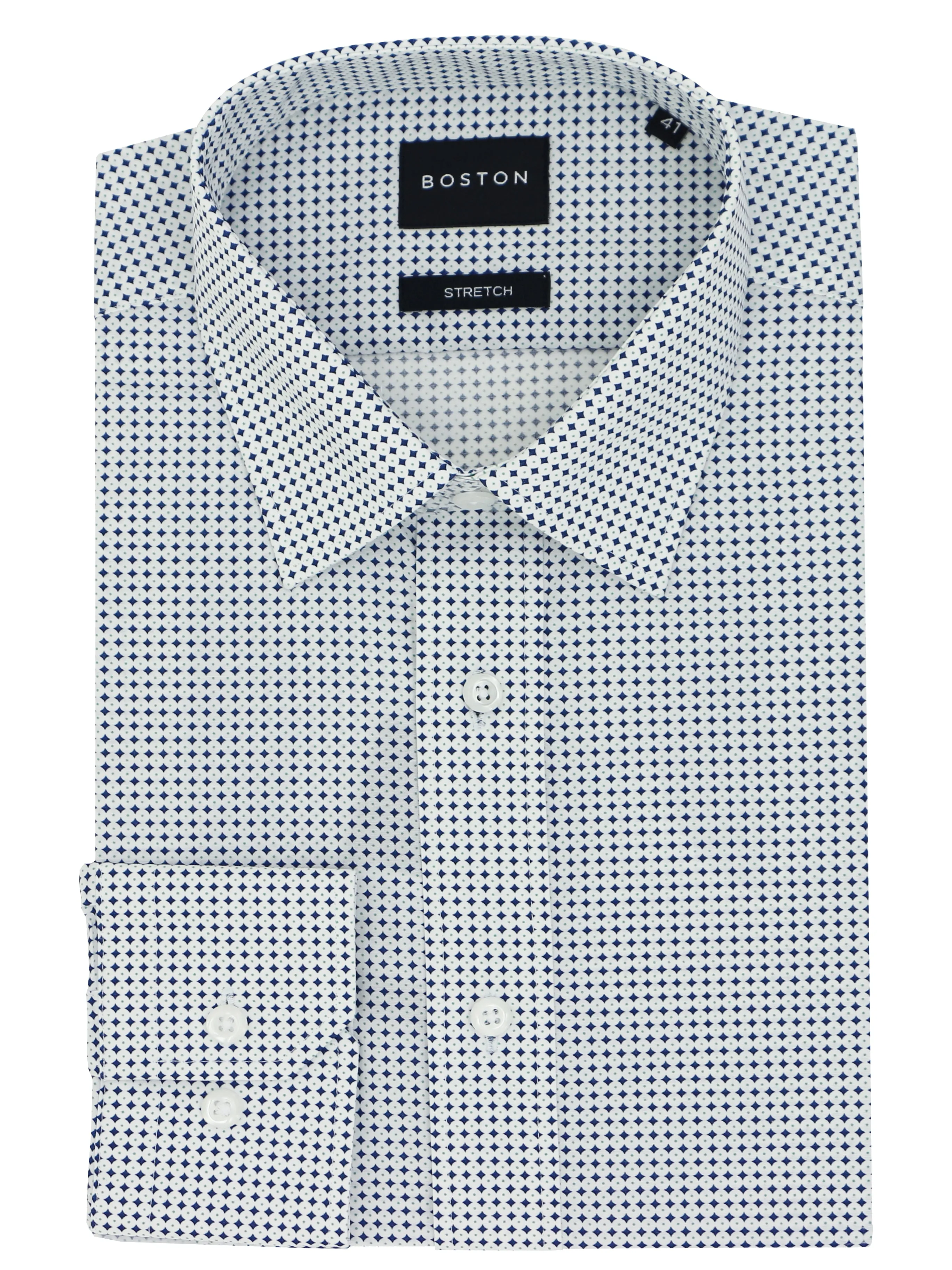 Liberty Business Blue Dotted Shirt Non Iron Fabric Reinforced Hems