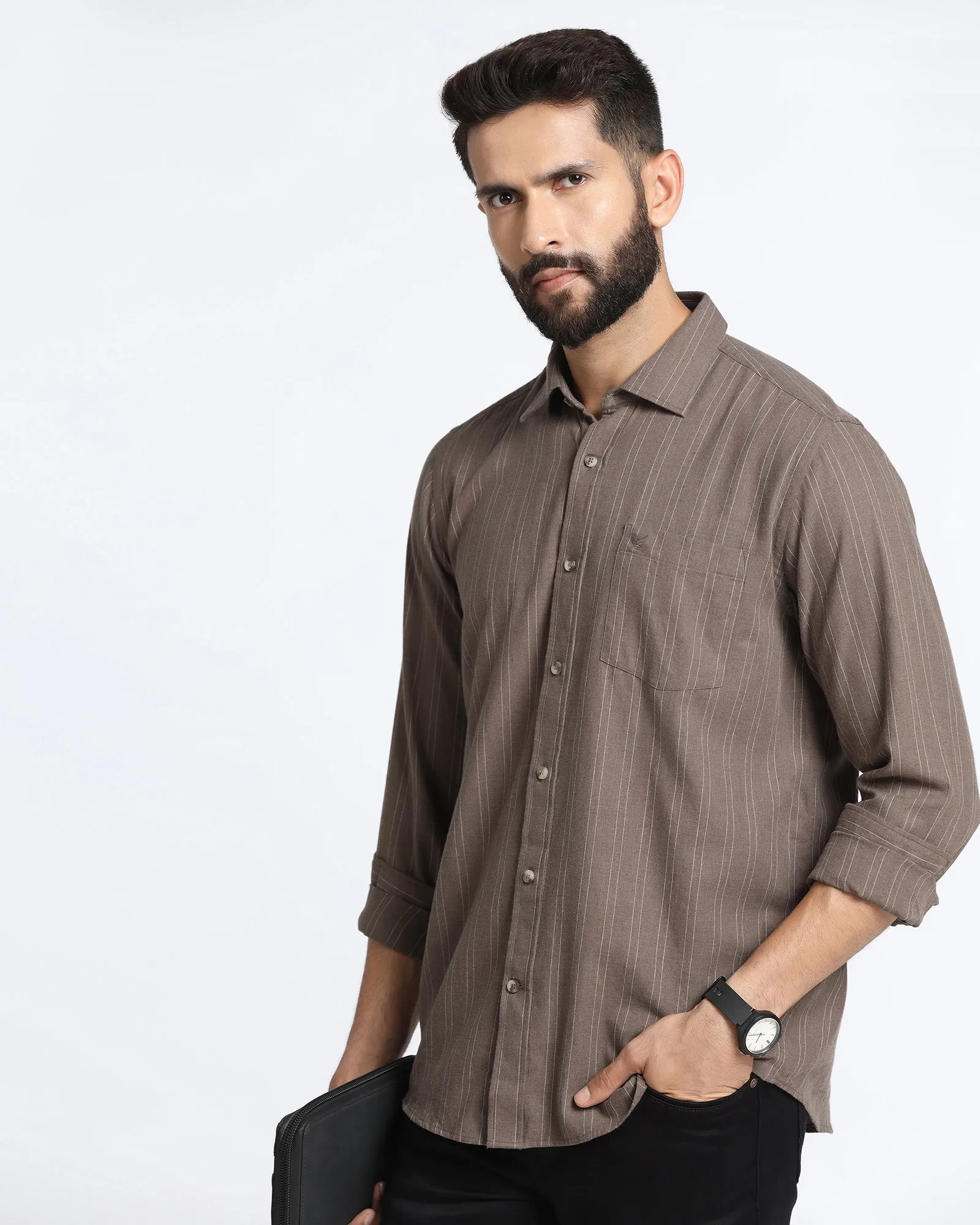 Chocolate Sauce Stripe Shirt - Numo Errand Ready
