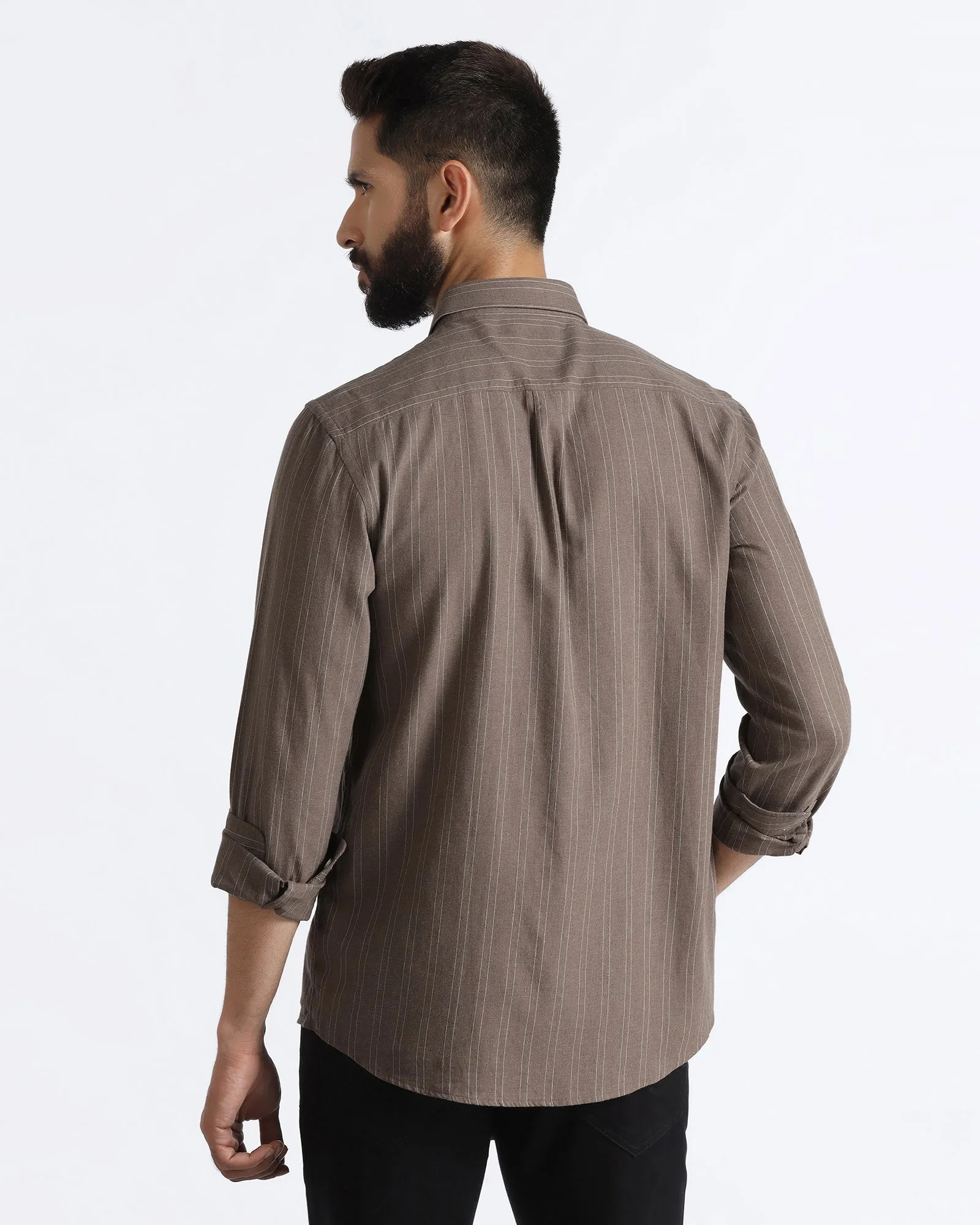 Unmatched comfort Chocolate Sauce Stripe Shirt - Numo
