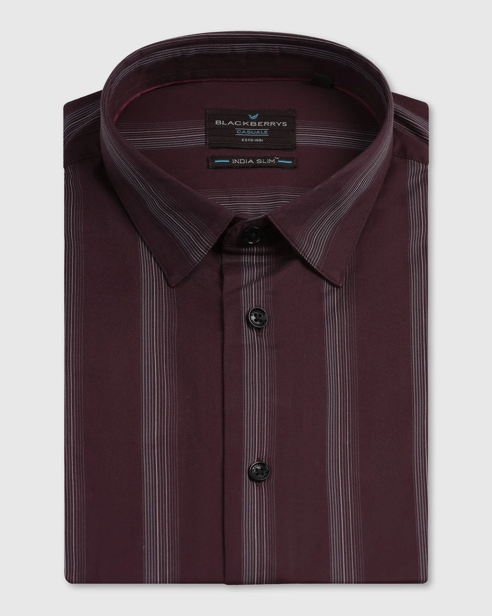 Current Style Anniversary Celebration Cherry Lacquer Stripe Shirt - Enno